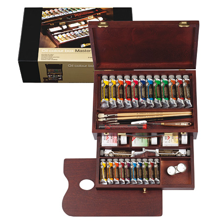Talens Rembrandt - Master Box - extra-fine oil colour - assorted tubes: 10x15ml, 12x40ml, 2x60ml, medium & accessories