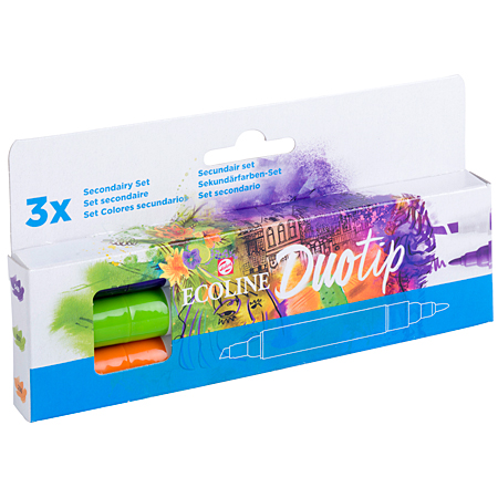Talens Ecoline Duotip - cardboard box - assorted ecoline markers