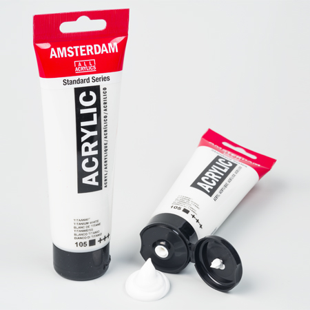 Talens Amsterdam - acrylique duo pack 2x120ml - blanc de titane