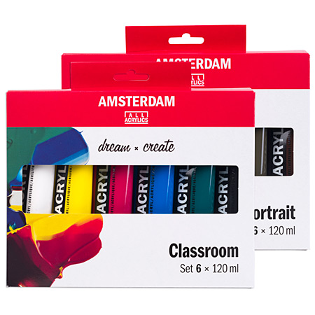 Talens Amsterdam Standard Series - set d'acrylique fine - assortiment de tubes 120ml