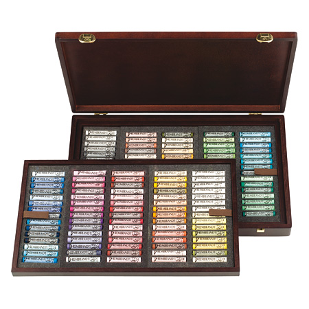 Talens Rembrandt - coffret en bois - assortiment de pastels tendres