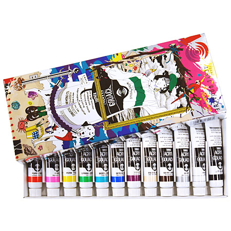 Turner Acryl Gouache Set Yusuke Nakamura n.2 - 12 assorted 11ml tubes of acryl gouache