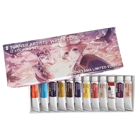Turner Artist's Watercolour Limited Edition "Honeyama" - extra-fine watercolour - 12 assorted 15ml tubes
