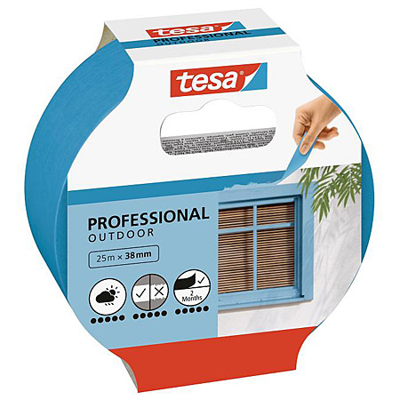 Tesa Masking Professional Outdoor - precisie afoplakband voor buitenshuis - rol 25m