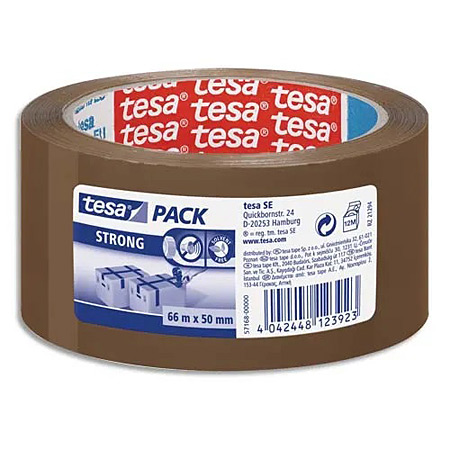 Tesa Pack Strong - ruban adhésif d'emballage - PP - rouleau 50mmx66m