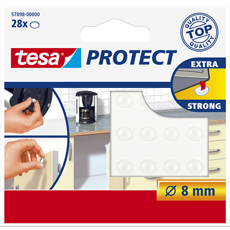 Tesa Protect - pakje van 28 anti-slip & geluiddempers - 8mm
