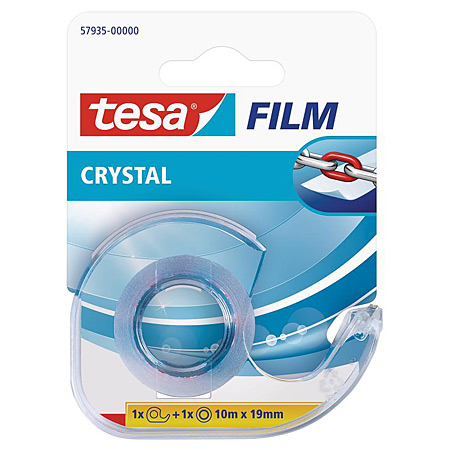 Tesa Film Clear - ruban adhesif invisible - 1 rouleau (19mmx10m) + 1 dérouleur