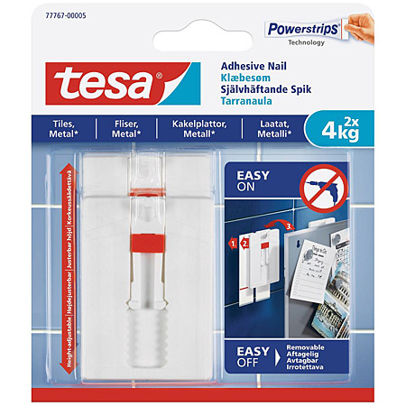 Tesa Self-adhesive nail - adjustable height