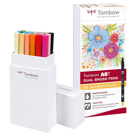 Tombow ABT Dual Brush Pen - card box - assorted duo markers