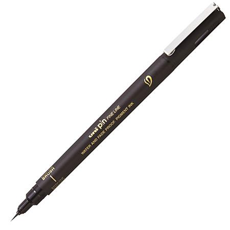 Uni Pin - pigmented ink pen - extra fine brush tip - black
