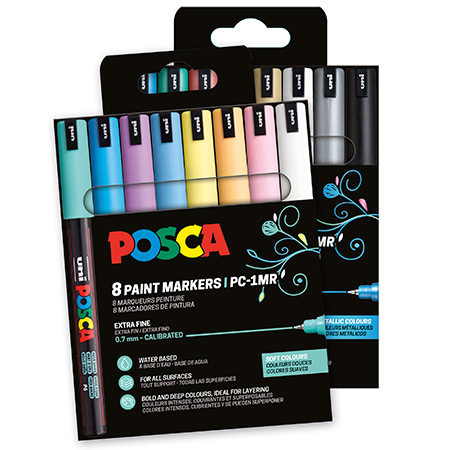 Posca PC-1MR - étui en plastique - assortiment de marqueurs pointe tubulaire