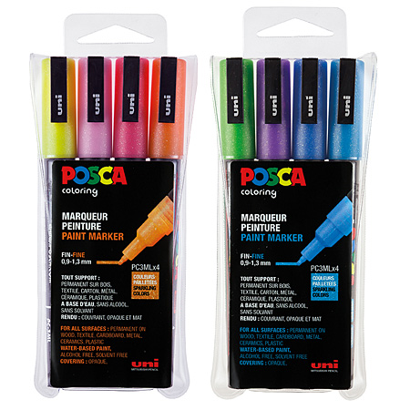 Posca PC-3M - pouch - assorted fine tip markers