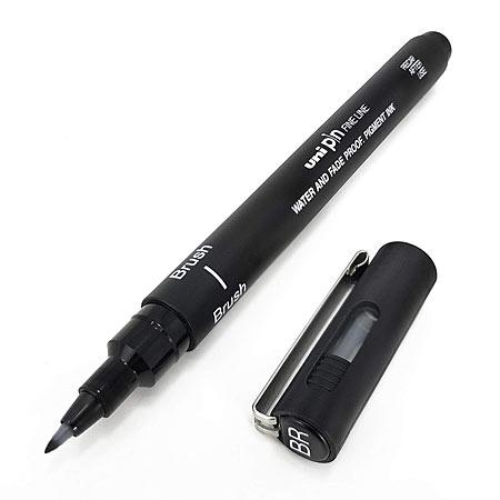 Uni Pin - pigmented ink pen - brush tip