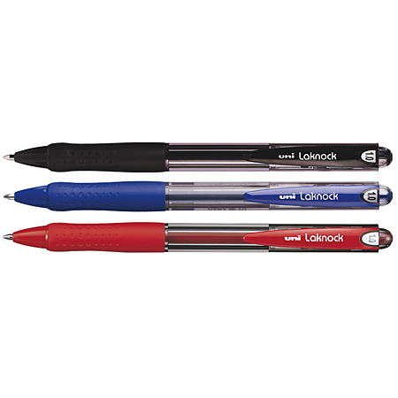 Uni Laknock - stylo-bille rétractable - rechargeable - pointe moyenne (1mm)