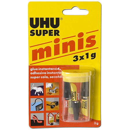 UHU Power Mini - colle instantanée - 3 tubes de 1g