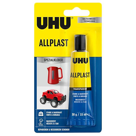 UHU Allplast - colle transparente pour plastique - tube 33ml