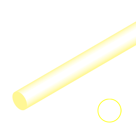 Schleiper Profilé en acrylate jaune transparent - rond - 50cm
