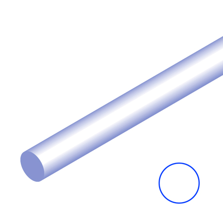 Schleiper Profile in transparent blue acrylate - round - 50cm