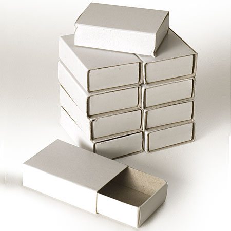 Ursus Pakje met 10 blanco lucifersdoosjes - leeg - 5,2x3,5x1,4cm