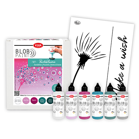Viva Decor Blob Paint Kit - assortiment de 7 flacons 90ml