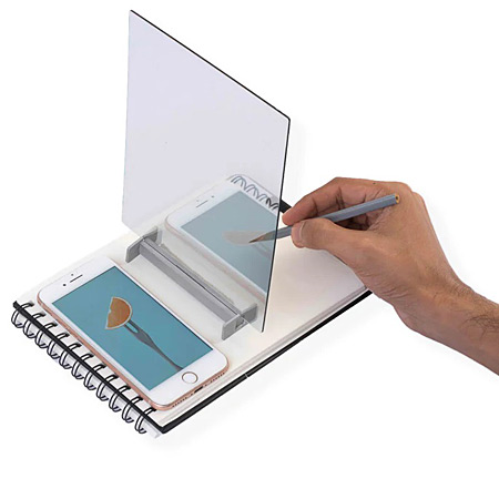 Viviva Colors Easy Sketch - tracing book - 1 wirebound book A5 with mirror - faux leather cover