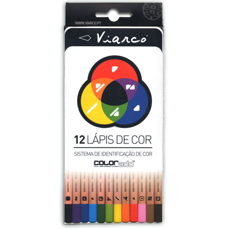 Viarco Color ADD - kartonnen etui - assortiment van 12 kleurpotloden