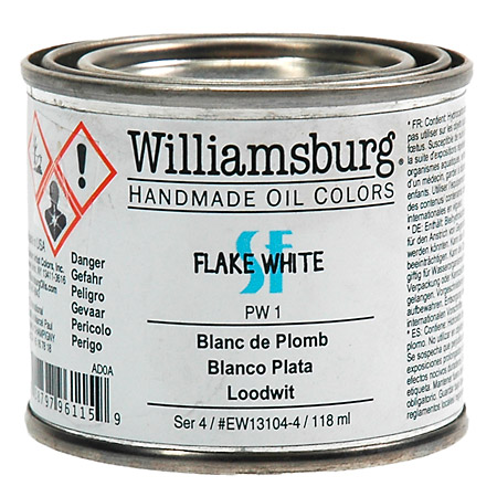 Williamsburg Safflower - artists' oil colour - 119ml jar - serie 6 - flake white