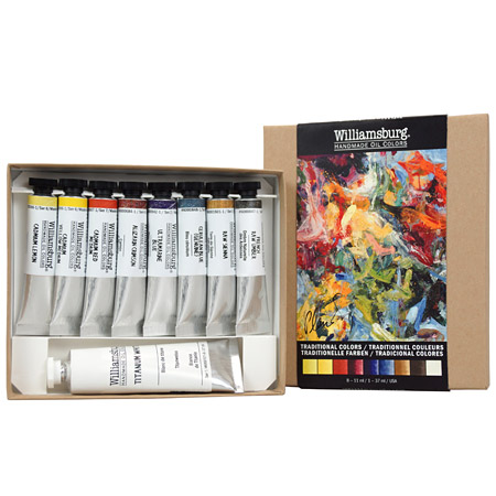 Williamsburg Colors Set - artists oil colour - set of 8x11ml tubes & 1x37ml tube