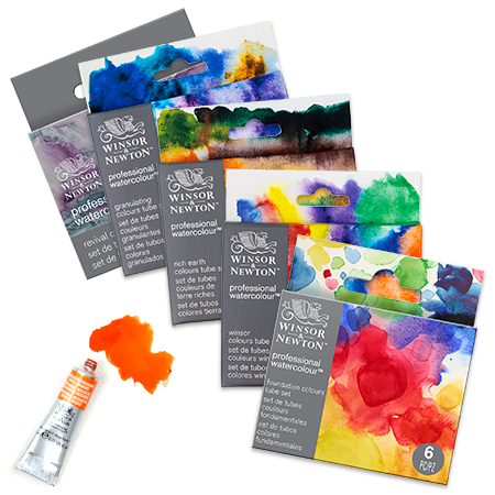Winsor & Newton Professional Watercolour - 6 assorted 5ml tubes