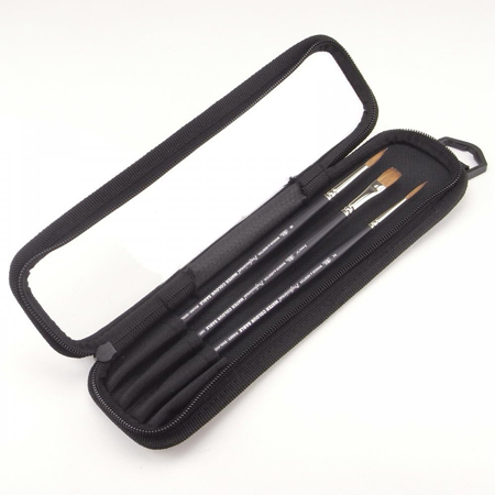 Winsor & Newton Artists - fabric pouch - watercolour brushes - Kolinsky sable - set of 3 brushes