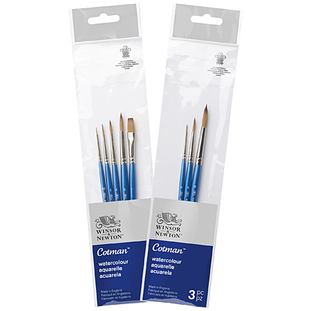 Winsor & Newton Cotman - assorted watercolour brushes - synthetic - short handle