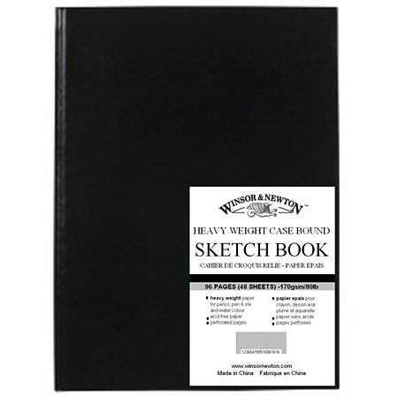 Winsor & Newton Case bound drawing book - hard cover - 48 sheets 170g/m²