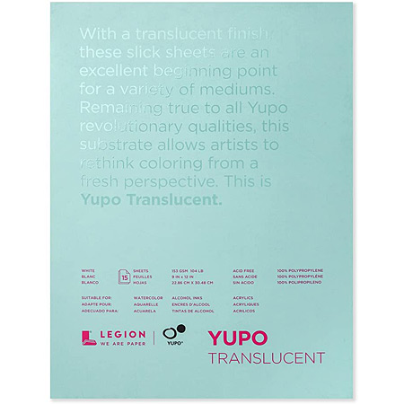 Yupo Translucent - mixed media pad - 15 transluscent sheets 100% polypropylene - 153g/m²