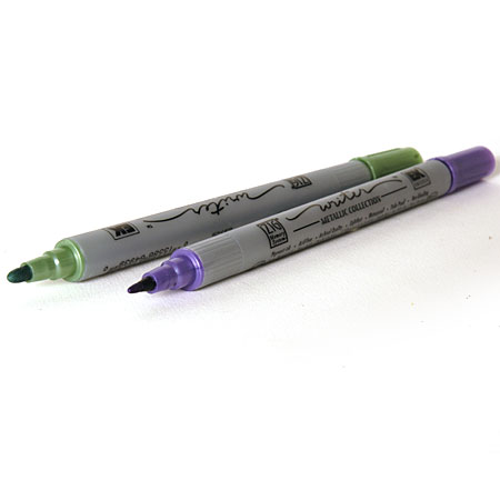 Zig Memory System Writer - twin tip pen - pigment ink - round tips (1mm & 1,2mm) - metallic colours