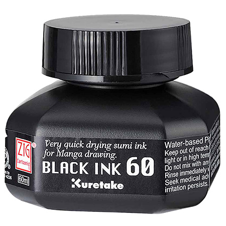 Zig Cartoonist Black Ink 60 - zwart gepigmenteerde inkt - flacon 60ml