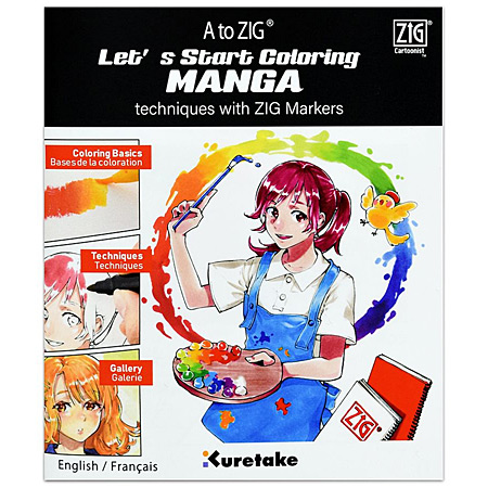 Zig A to Zig Let's Start Coloring Manga - basic guide - english-french