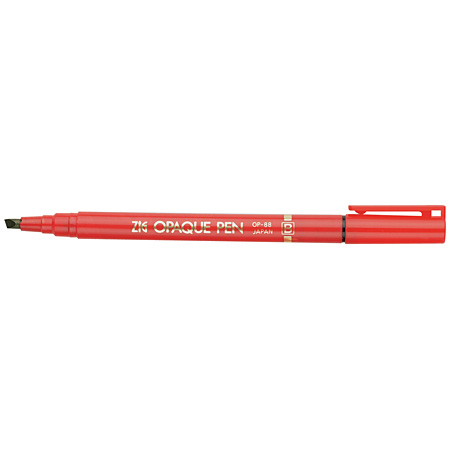 Zig Opaque Pen - chisel tip pen - 3,5mm - red