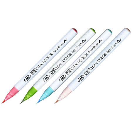ZIG Clean Color Real Watercolor Brush Pens – 90-Color Set, Markers, Made In Japan