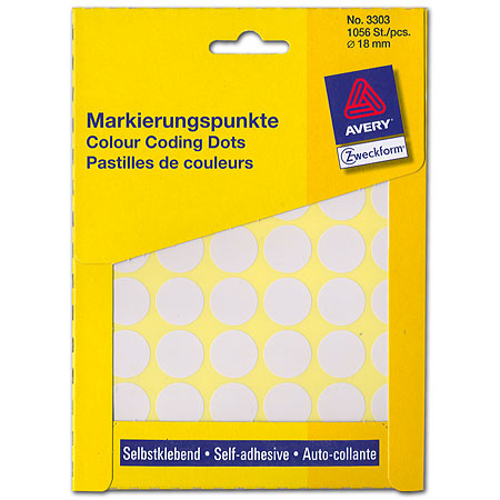Avery Zweckform Box of 1056 self-adhesive labels - round - 18mm