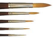 Rekab Brush series 018L - golden synthetic - round - long handle