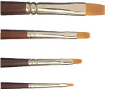 Rekab Brush series 194 - golden synthetic - flat - long handle