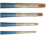 Rekab Brush series 294 - mix sable, poney, synthetic - flat - long handle