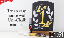 Uni Chalk Marker PWE-3M - marqueur craie liquide - pointe conique fine  (1,3mm) - Schleiper - e-shop express